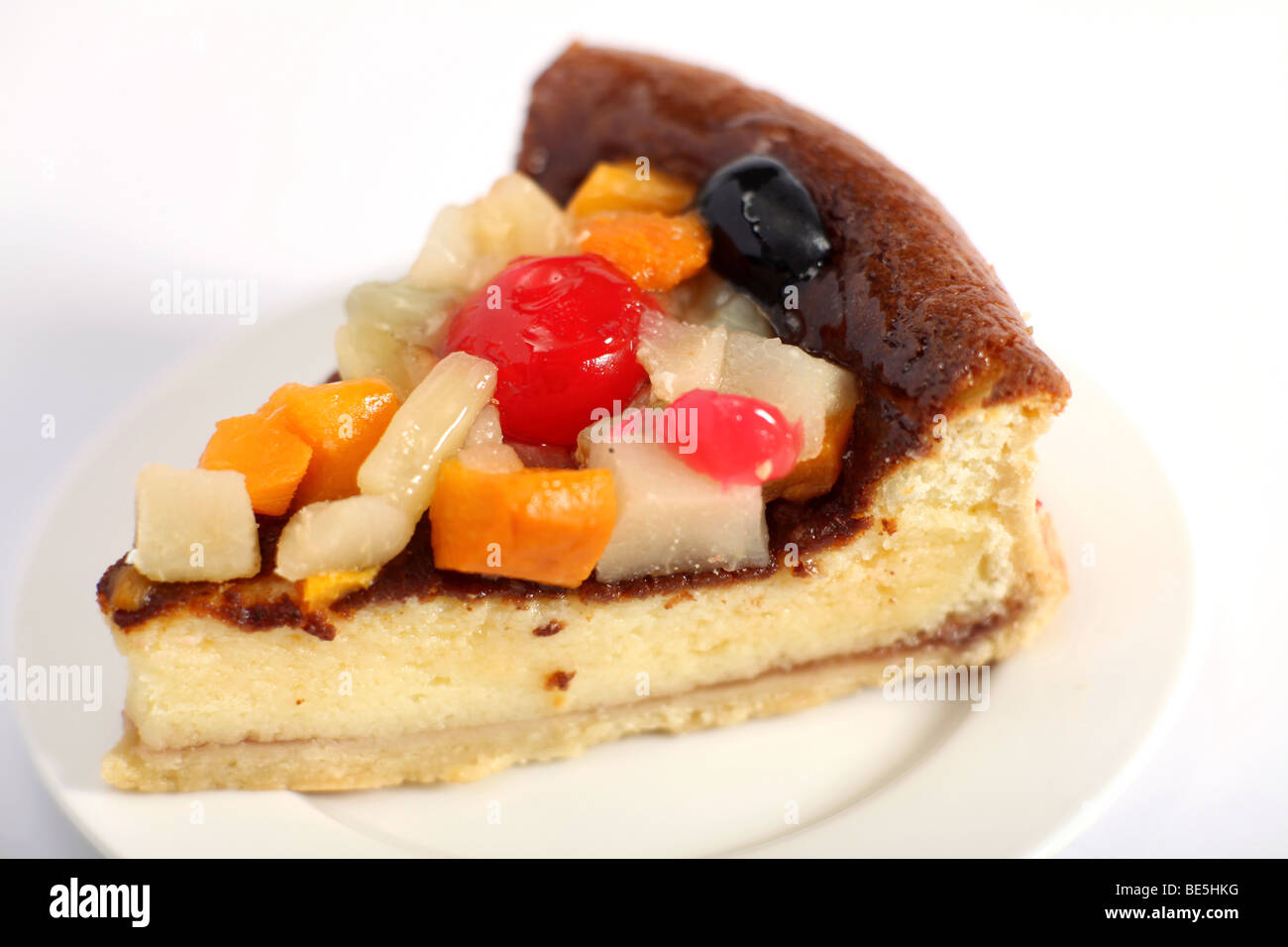 Nahaufnahme einer Frucht gekrönt Biskuit Stockfoto