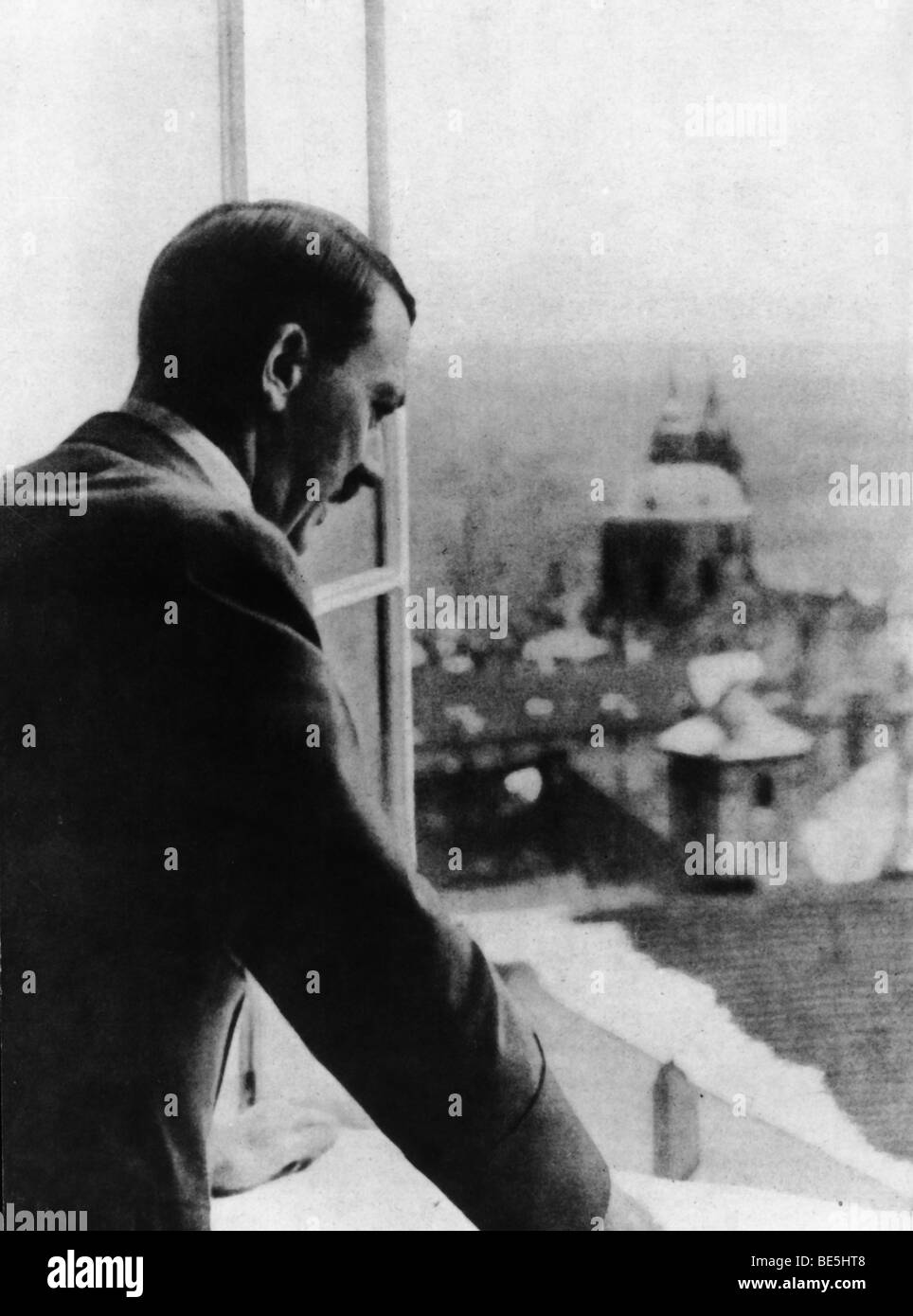 Adolf Hitler bei der Kaiser Schloss, 15. März 1938, Prag, Tschechoslowakei, Europa, historisches Foto Stockfoto