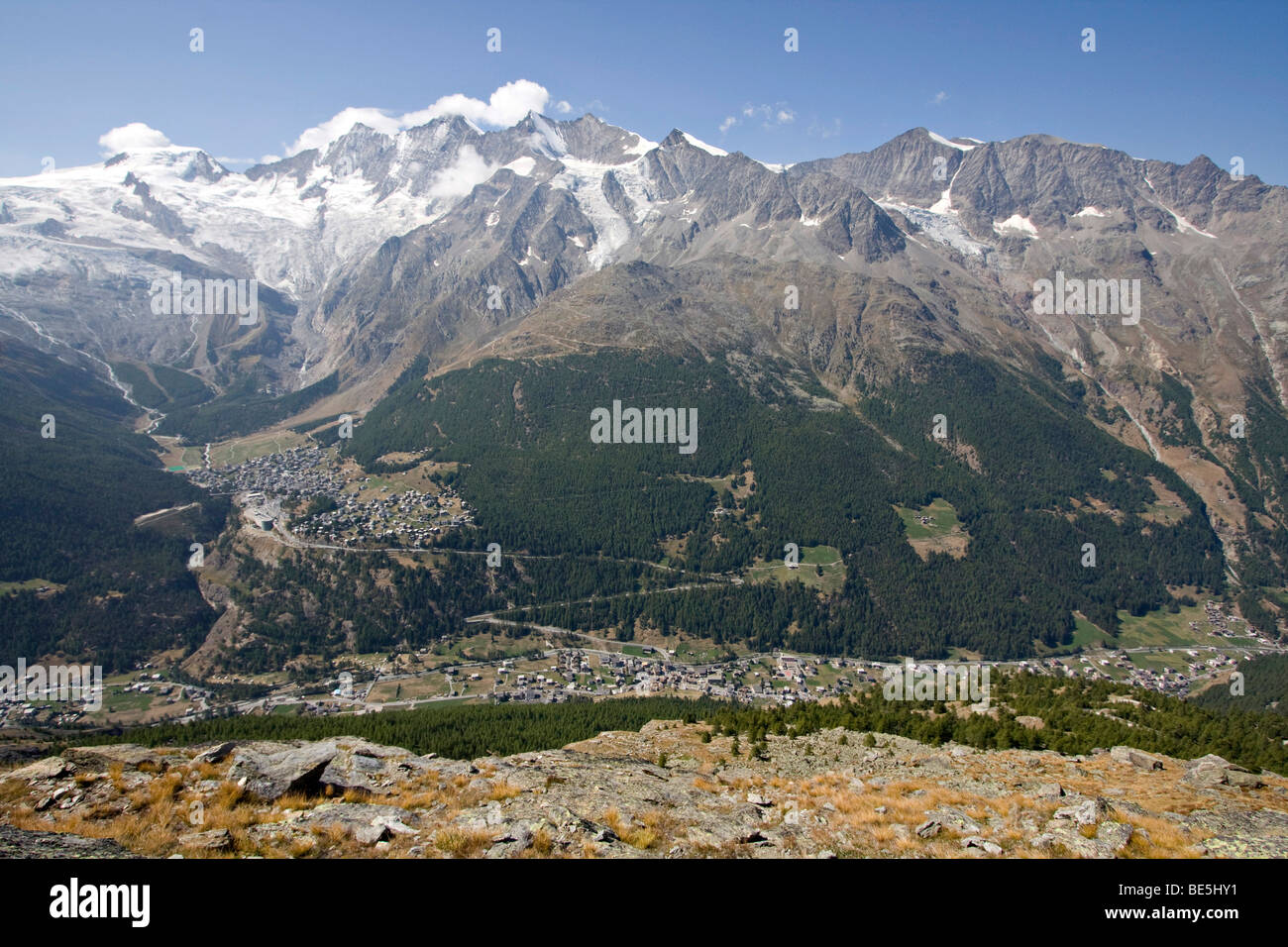 SaaS fee Saas Almagell Region Wallis Schweizer Alpen der Schweiz Europa ...