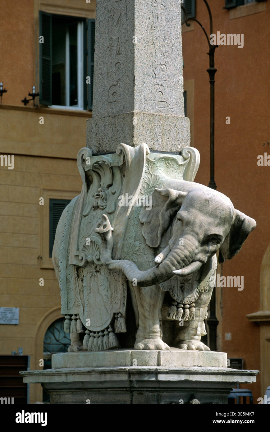 Pulcin della Minerva, Berninis Elefant, Piazza della Minerva, Rom, Latium, Italien, Europa Stockfoto