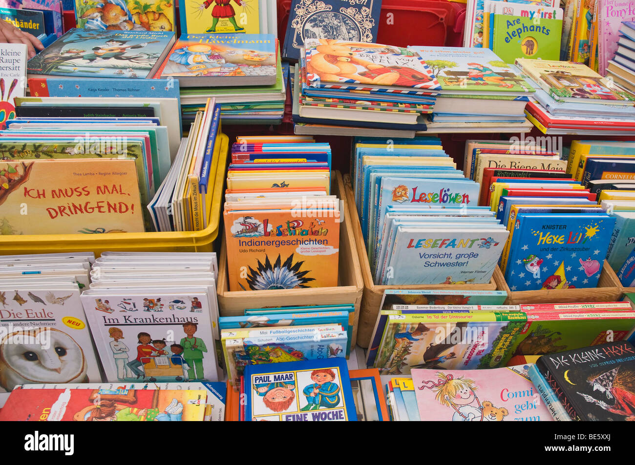 Kinder Bücher, Buchmarkt Stockfoto
