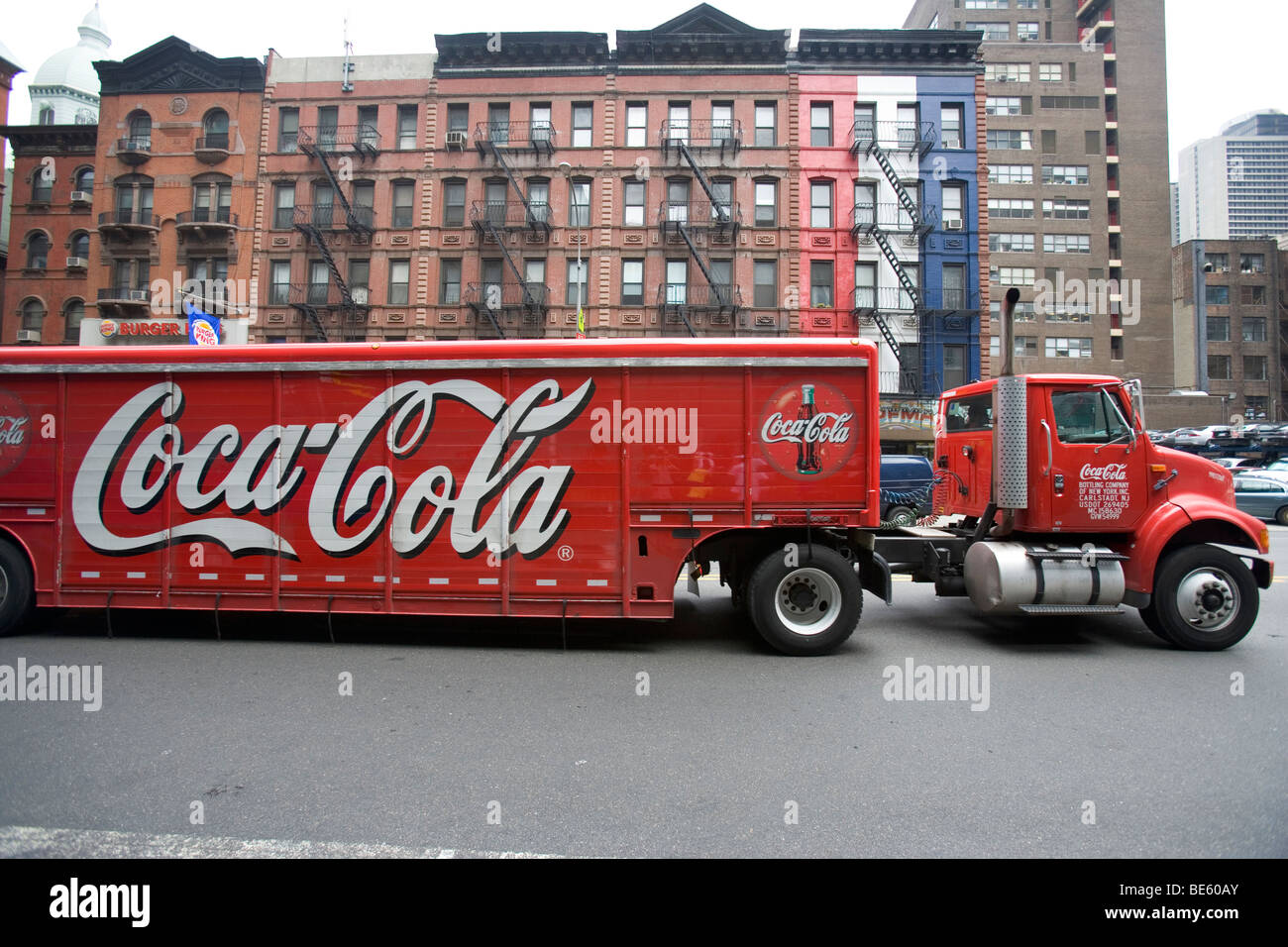 Coca Cola Truck In Manhattan New York Usa Stockfotografie Alamy