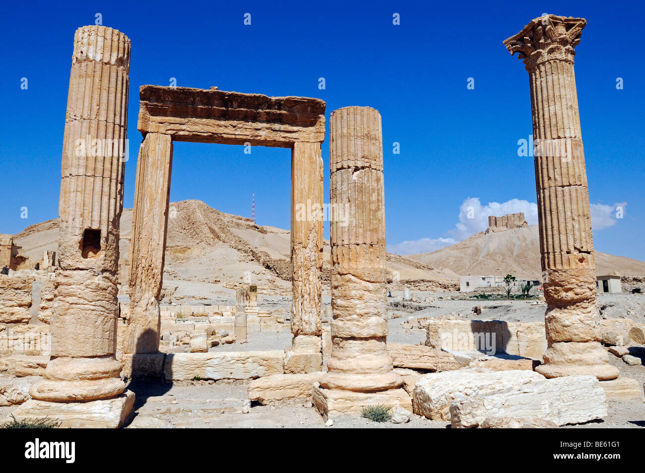 Ruinen von Palmyra Ausgrabung Website, Tadmur, Syrien, Asien Stockfoto