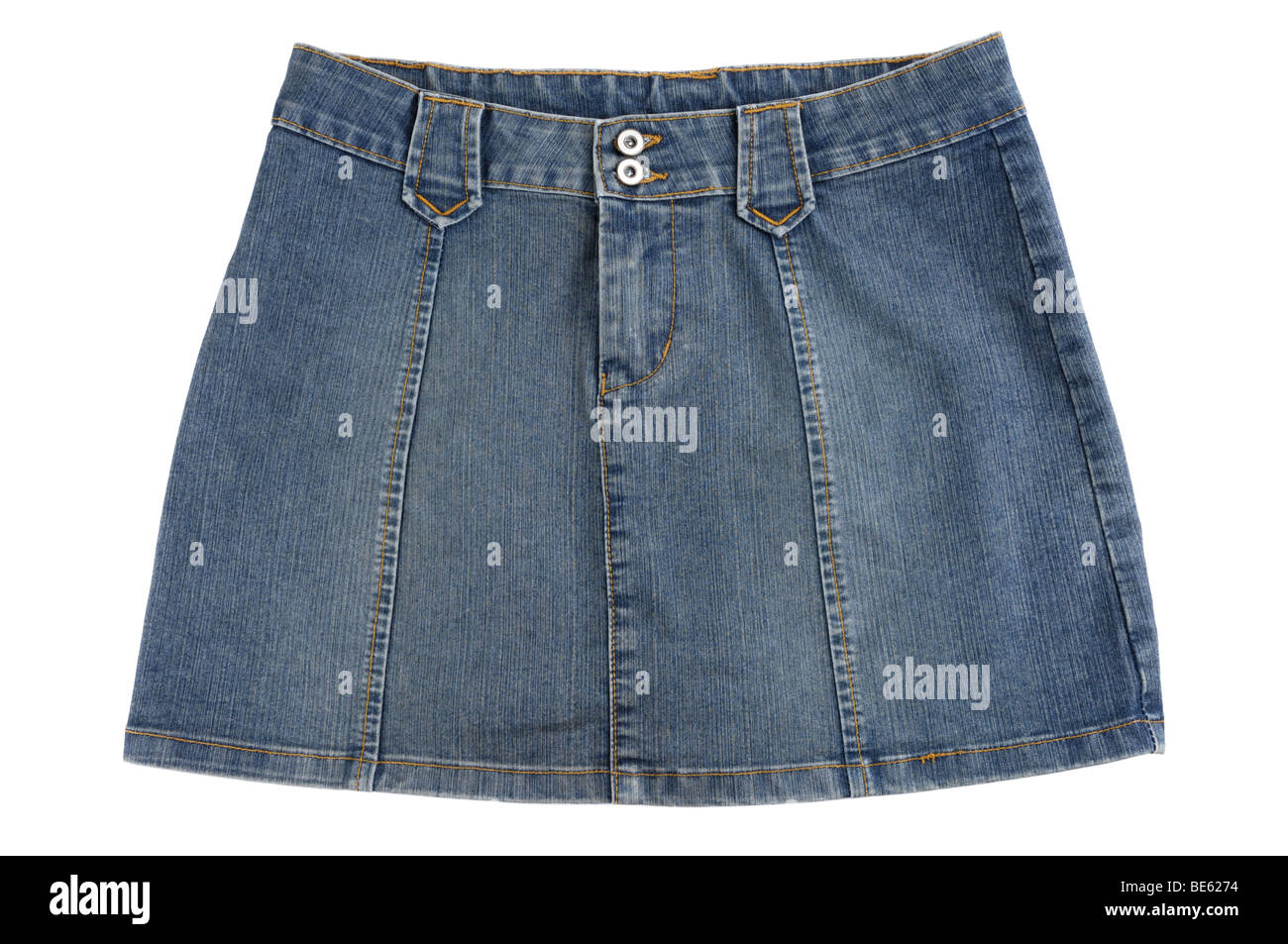 Blaue Jeans Minirock Stockfoto