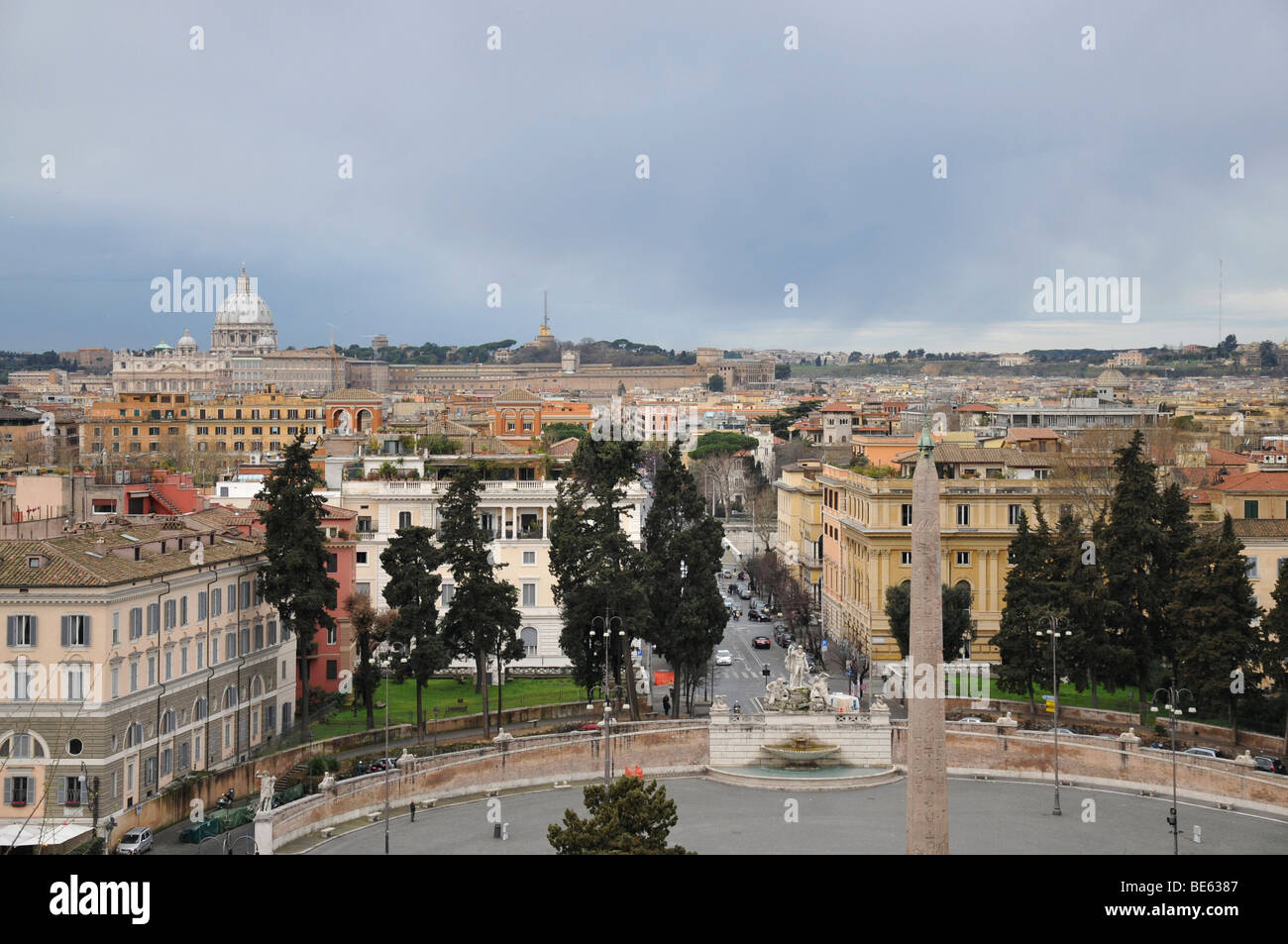 Blick auf Rom vom Pincio, Altstadt, Rom, Italien, Europa Stockfoto
