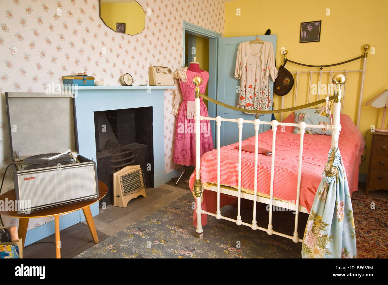 1950er Jahren Teenager Schlafzimmer Stockfotografie Alamy