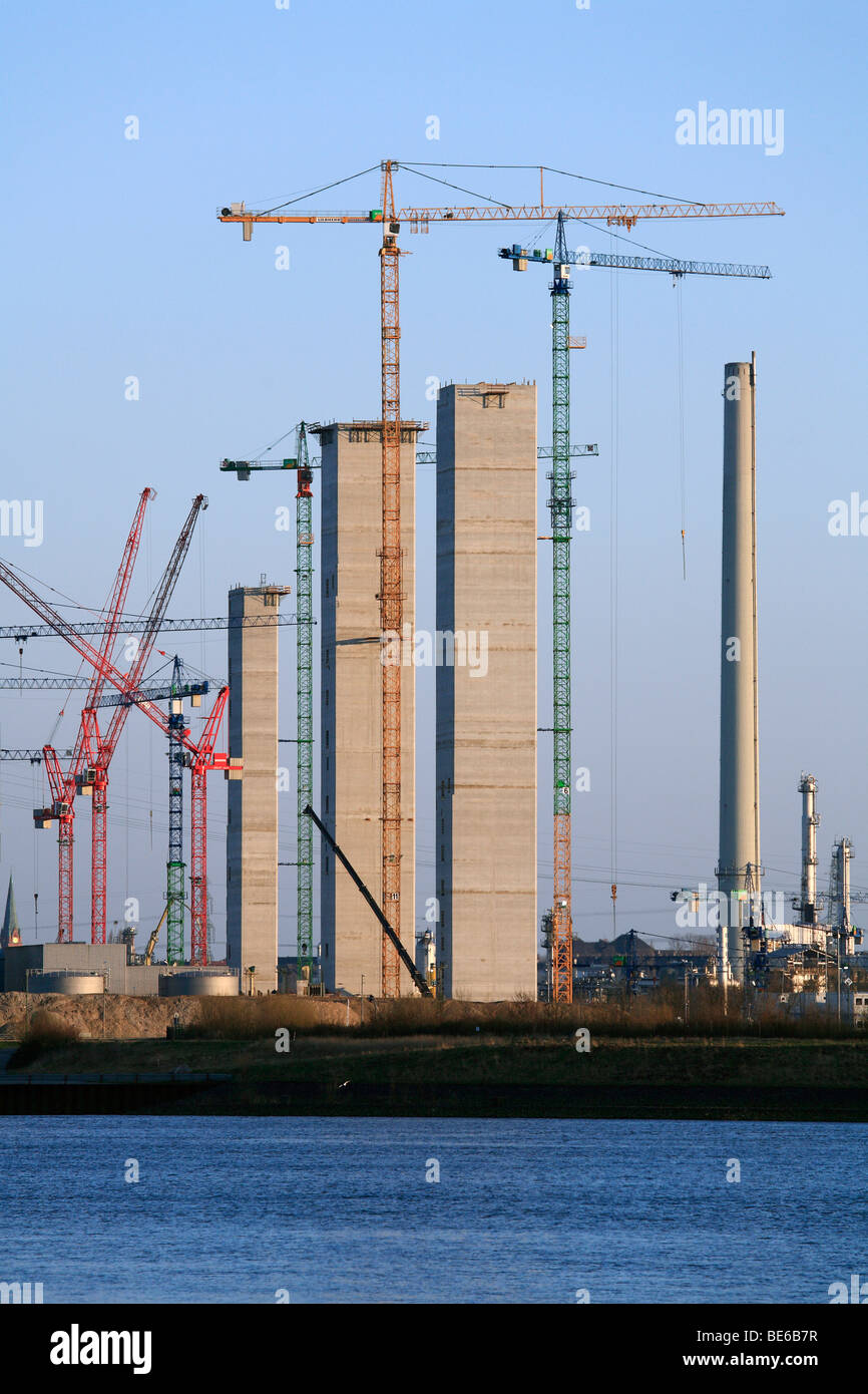 Baustelle, Kohlekraftwerk Moorburg, Hansestadt Stadt der Hansestadt Hamburg, Deutschland, Europa Stockfoto