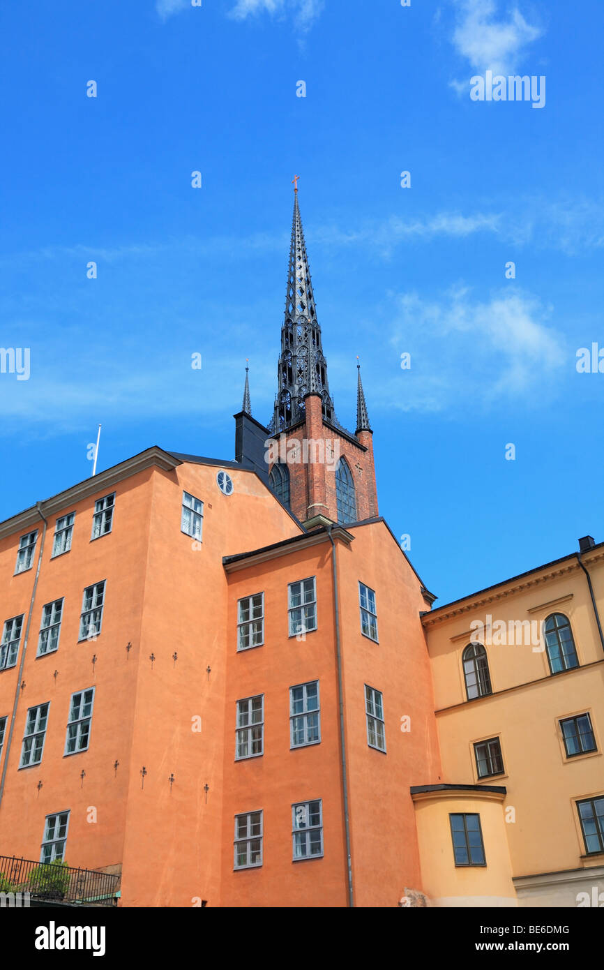 Architektur-Ansicht des alten zentralen Stockholm, Schweden. Stockfoto