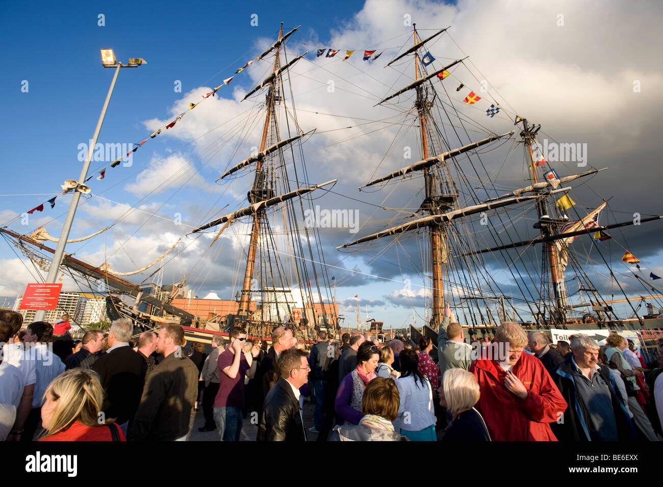 Großsegler besuchen Belfast August 2009 Stockfoto