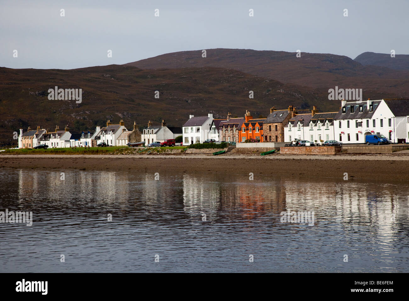 Shore Street, Ullapool, Schottland, Großbritannien Stockfoto