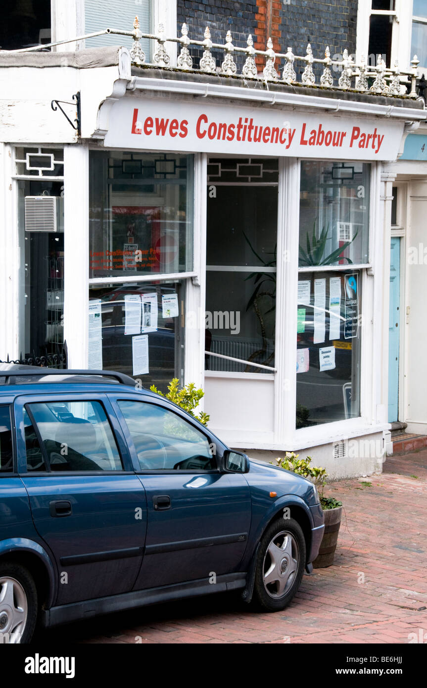 Lewes Labour Party Wahlkreisbüro, Lewes, East Sussex, UK Stockfoto