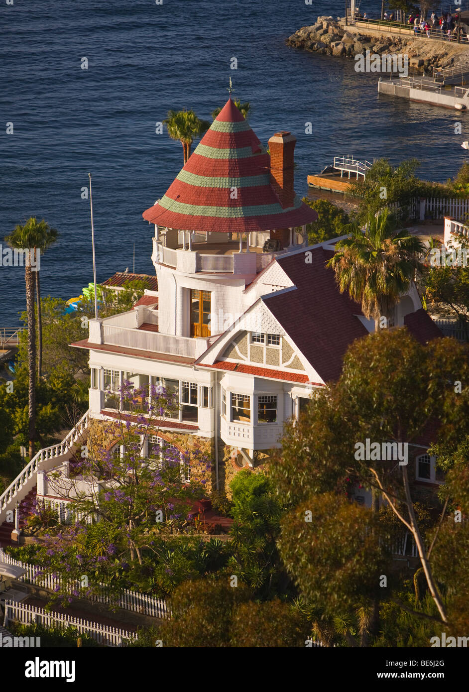 AVALON, Kalifornien, USA - Holly Hill House, gebaut von Peter Gano, auf Santa Catalina Island Stockfoto