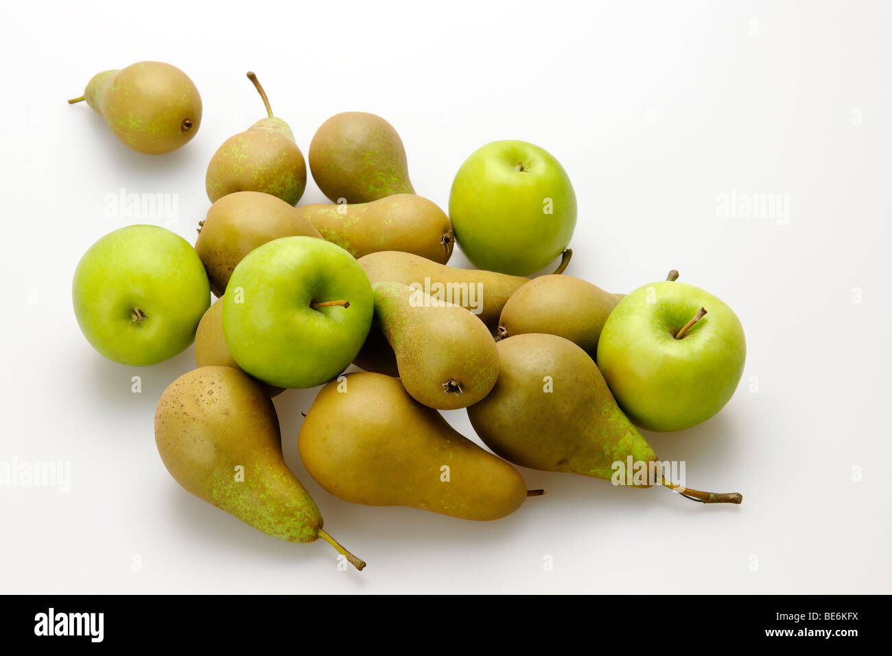 Äpfel und Birnen Stockfoto