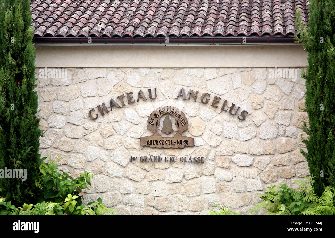 Château Angelus, berühmten Bordeaux-Wein-Produzent Stockfoto