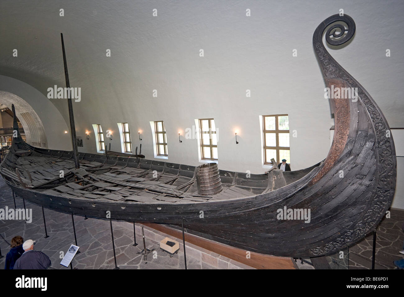 Oseburg Schiff im Wikingerschiff-Museum in Oslo, Norwegen. Stockfoto