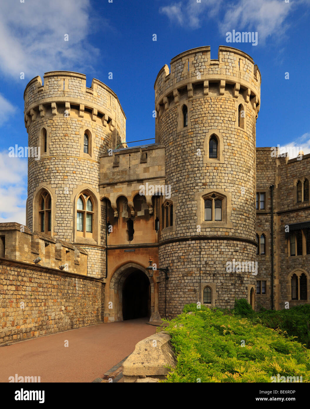 Windsor Castle, Norman Gate. Stockfoto