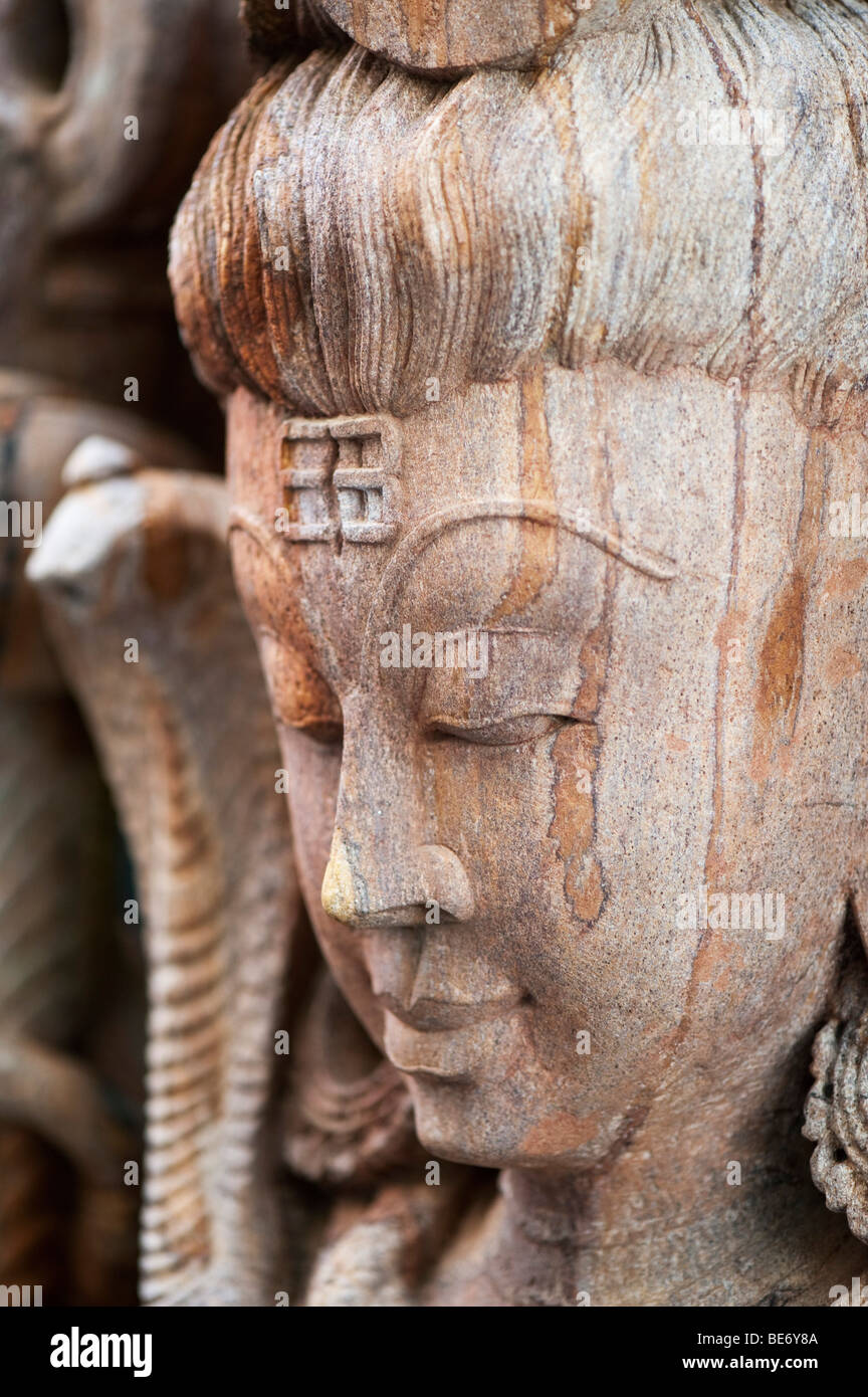 Lord Shiva. Indische Tempel Gottes Statue. Indien Stockfoto