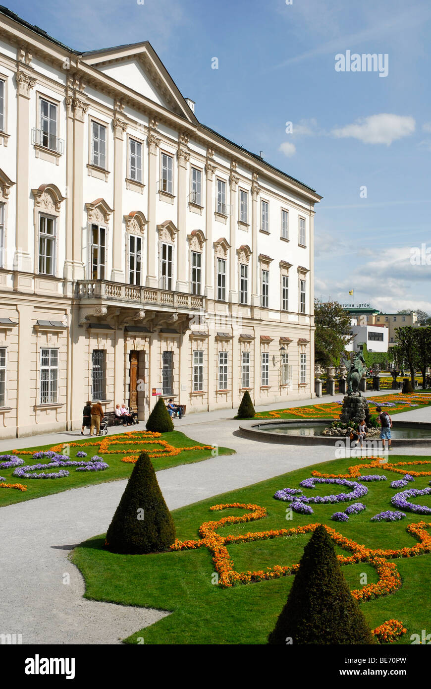 Geben Sie Schloss Schloss Mirabell, Mirabellgarten Palastgärten, Neustadt Bezirk, Salzburg, Salzburger Land, Österreich, Europa Stockfoto