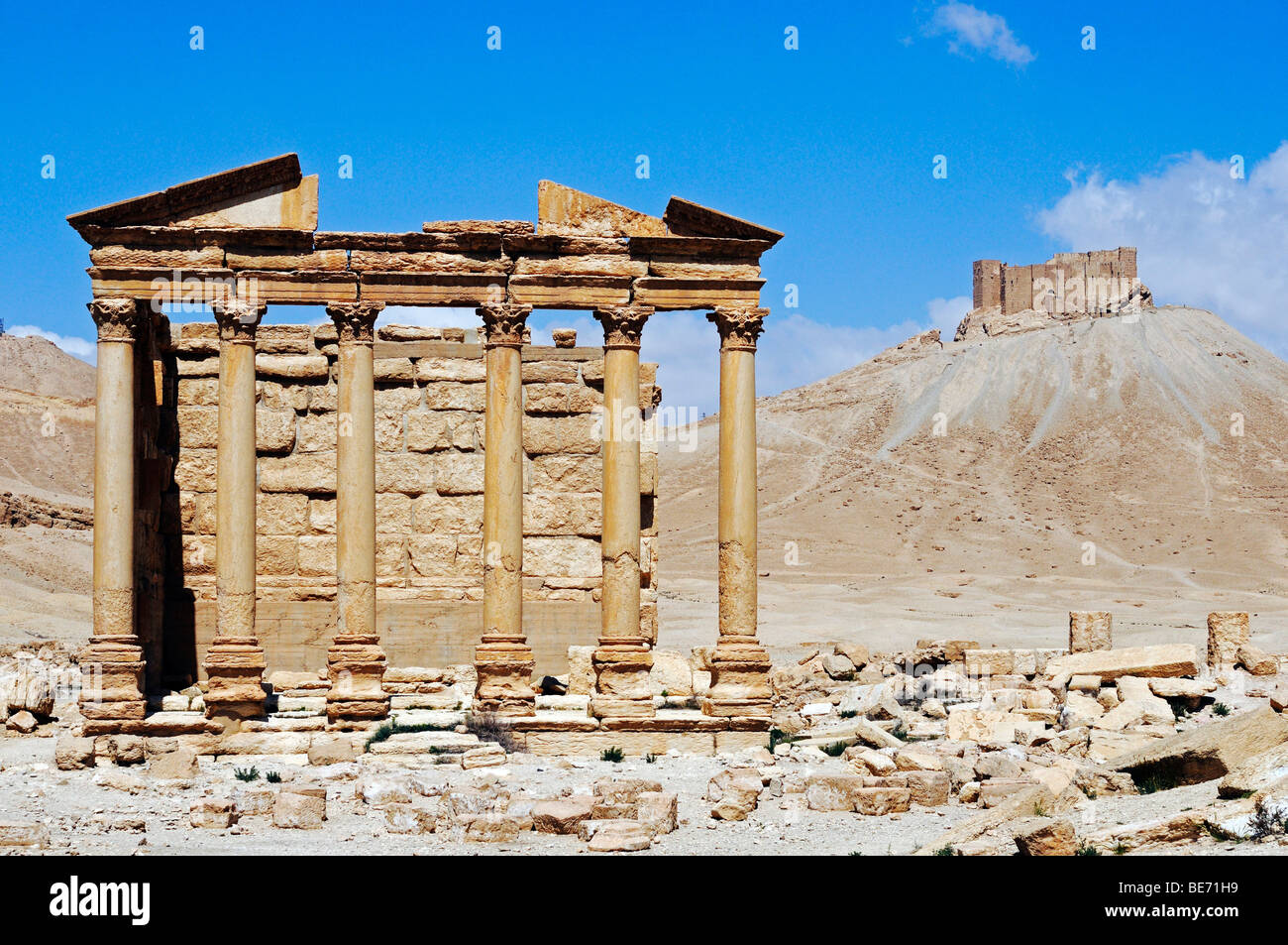 Ruinen von Perystil, große Tempel in der Ausgrabungsstätte von Palmyra, Tadmur, Syrien, Asien Stockfoto