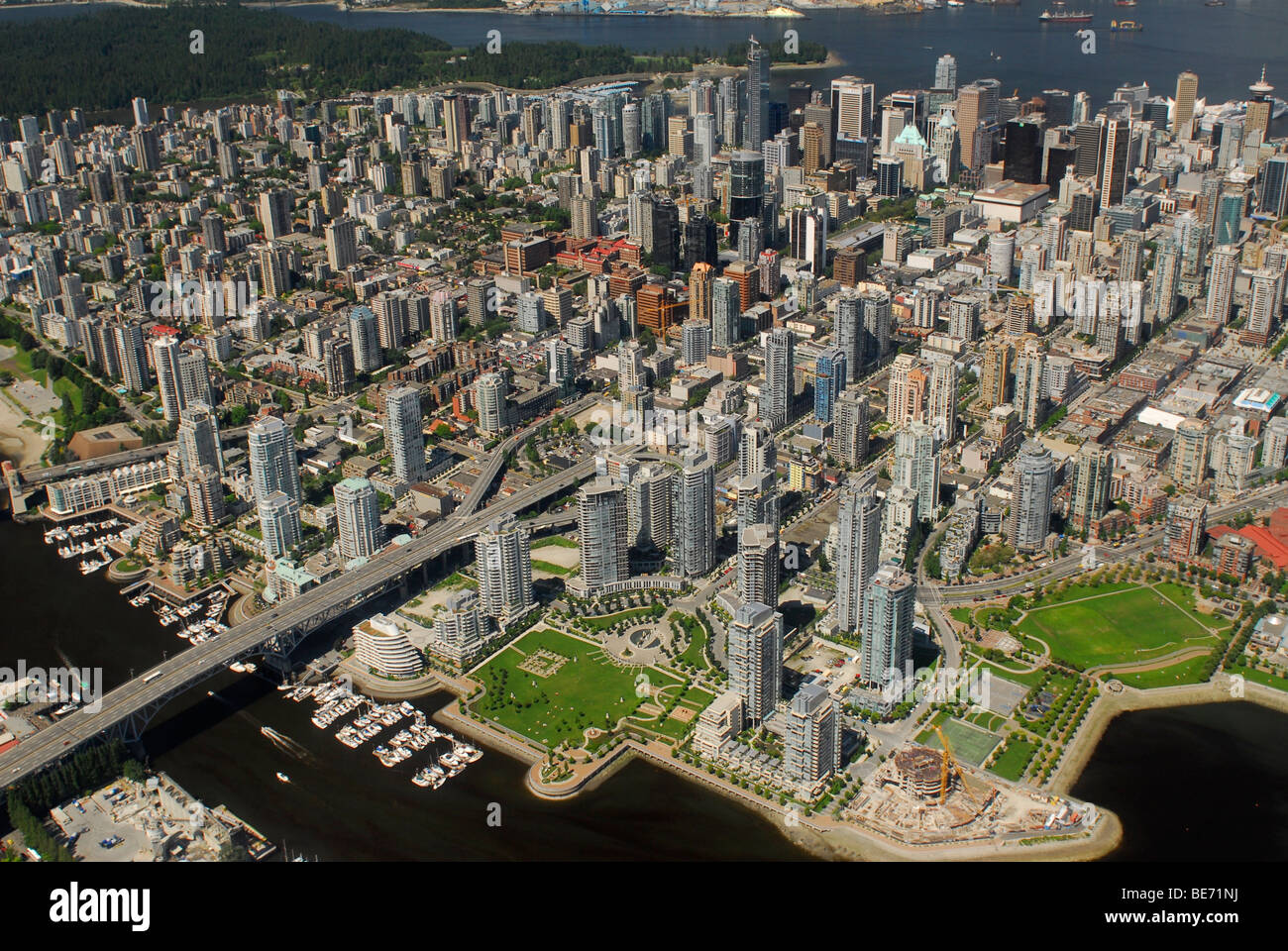 Luftbild von Vancouver, British Columbia, Kanada Stockfoto