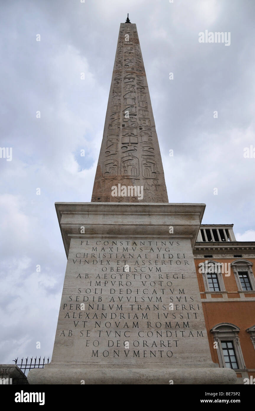 Obelisk, Piazza di San Giovanni in Laterano, historisches Stadtzentrum, Rom, Italien, Europa Stockfoto