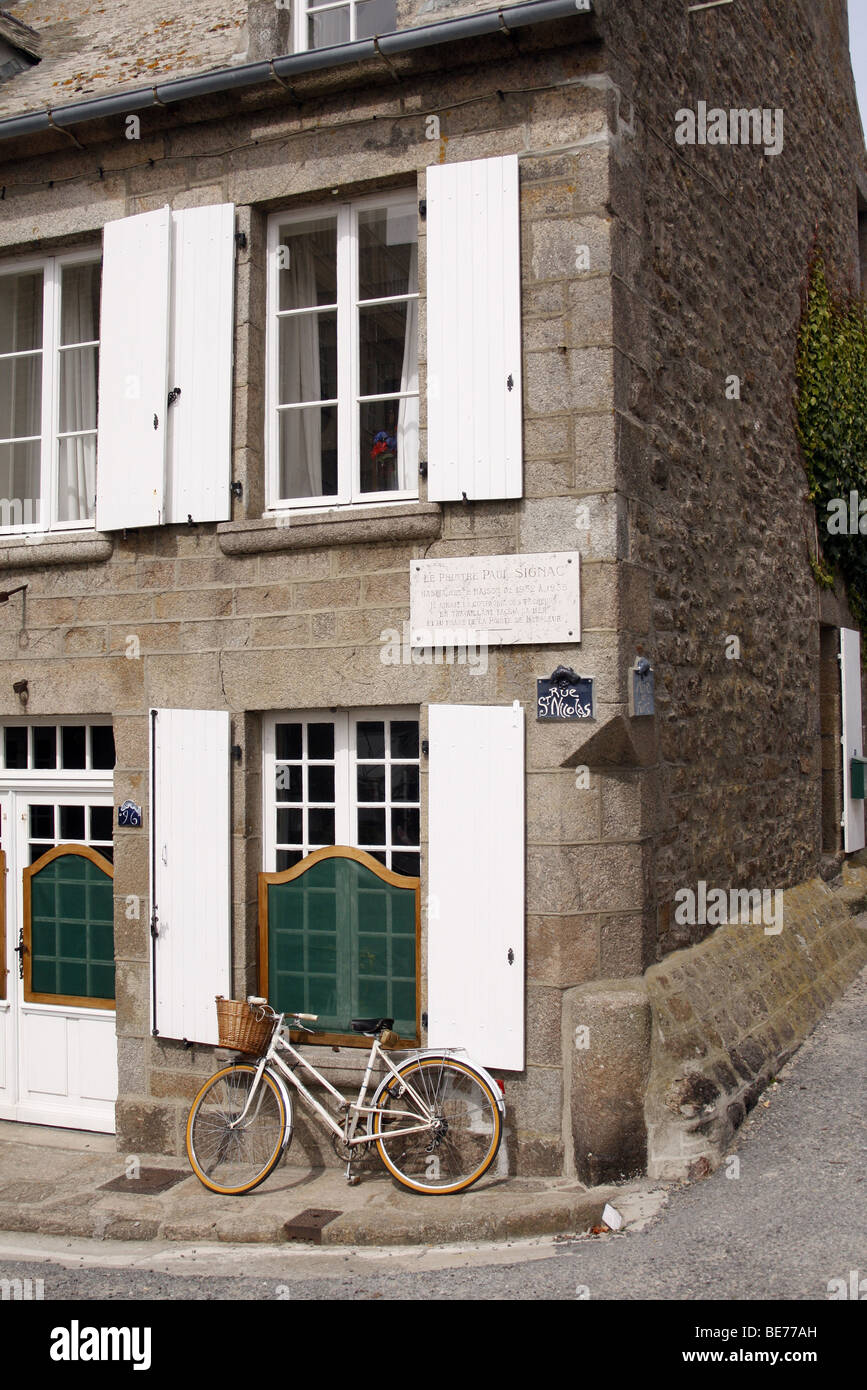 Das Haus in Barfleur in welcher Künstler Paul Signac 1932-5 lebte Stockfoto