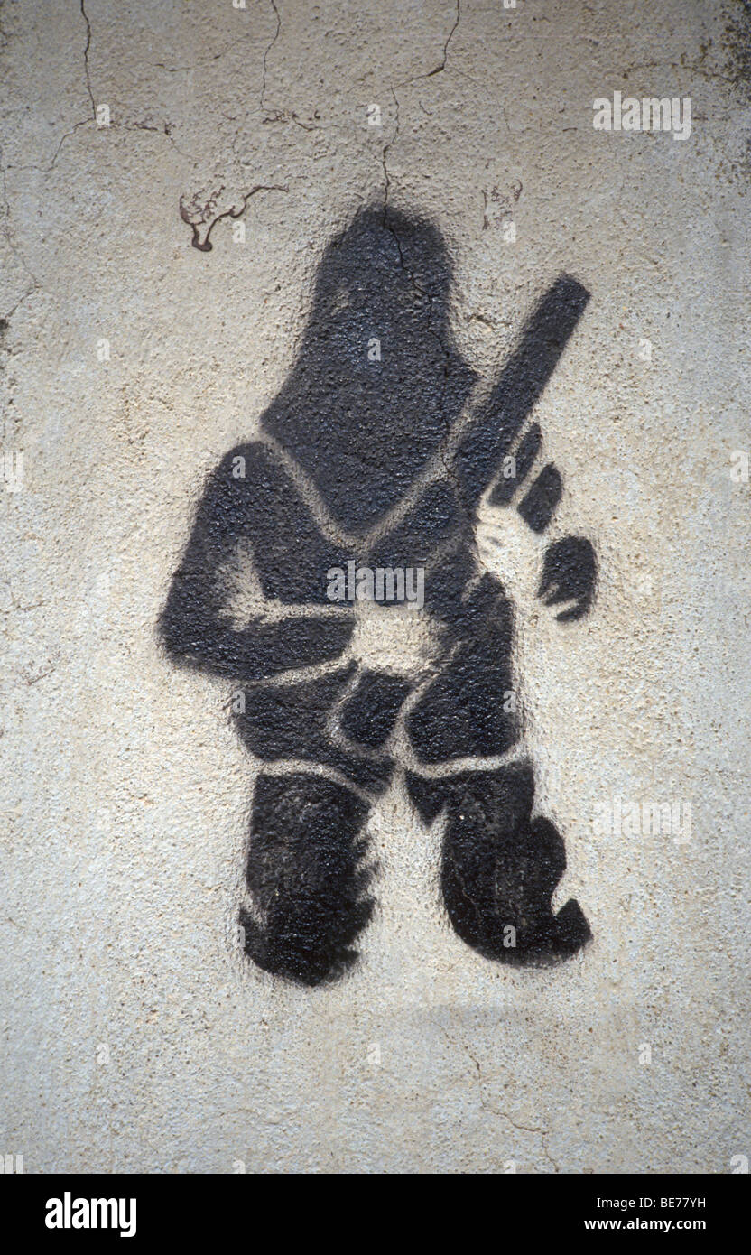 Graffiti von der Unabhängigkeit-Bewegung, Korsika, Frankreich, Europa Stockfoto