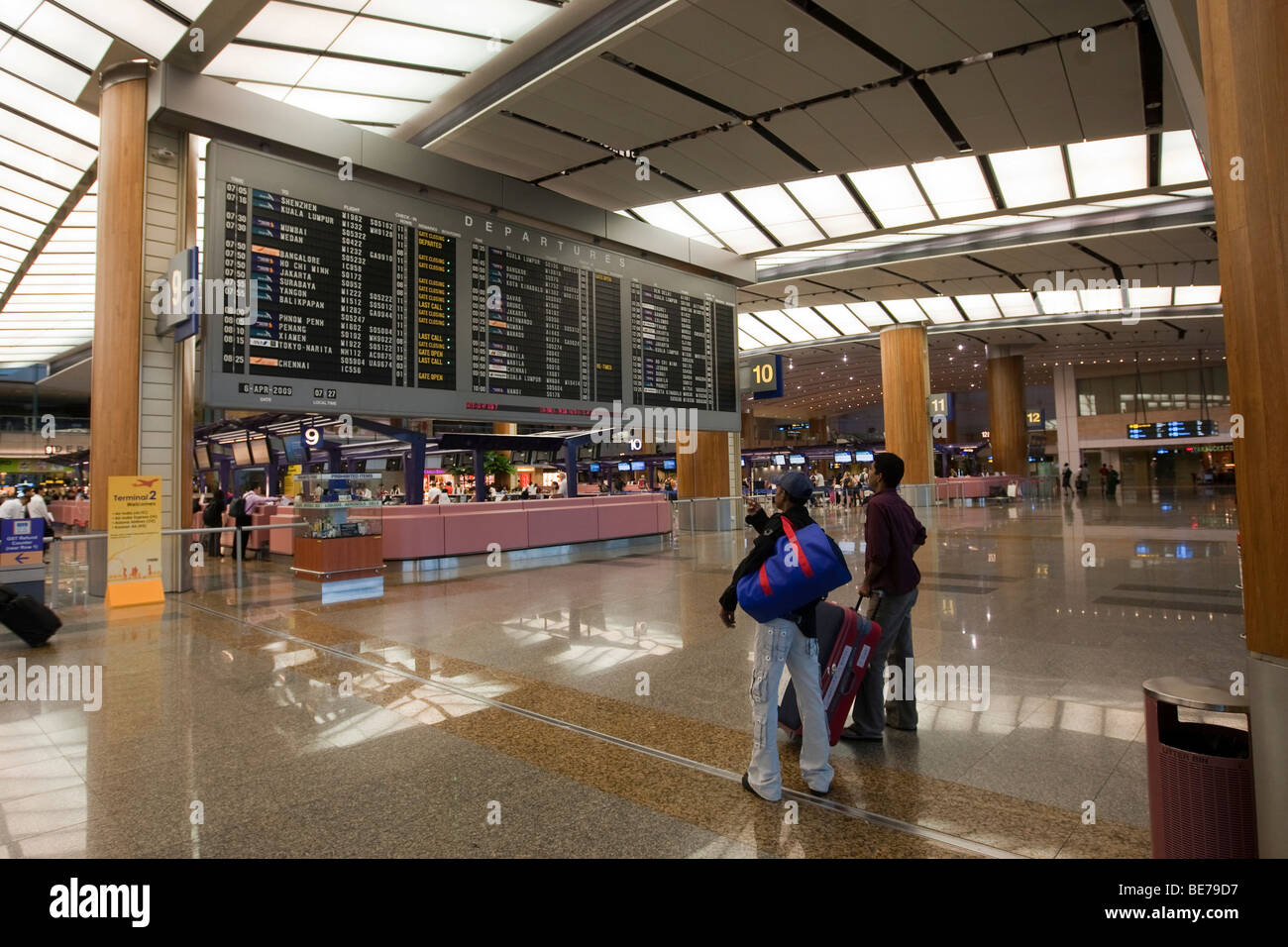Changi International Airport, Check-in-Bereich, Singapur, Südostasien Stockfoto
