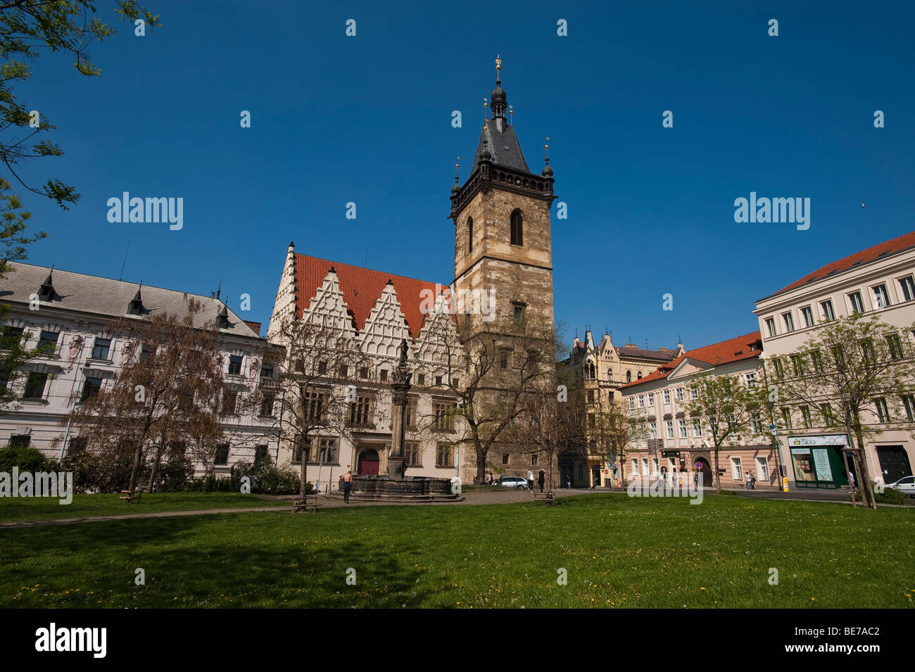 Neues Rathaus in Neustadt Viertel, Prag, Tschechische Republik, Europa Stockfoto