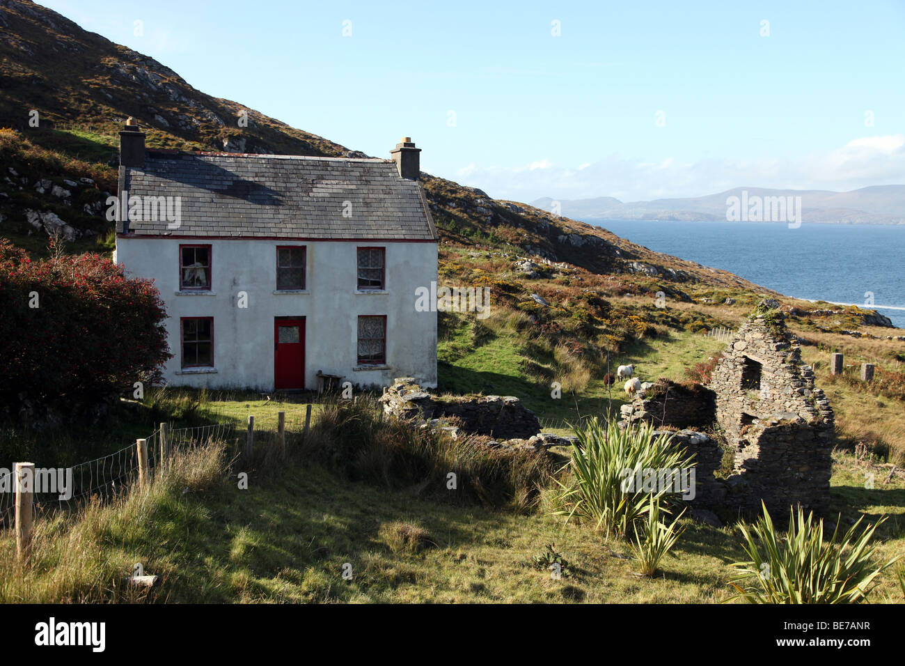 Verlassenen Gehöft Beara Halbinsel West Cork Irland Stockfoto