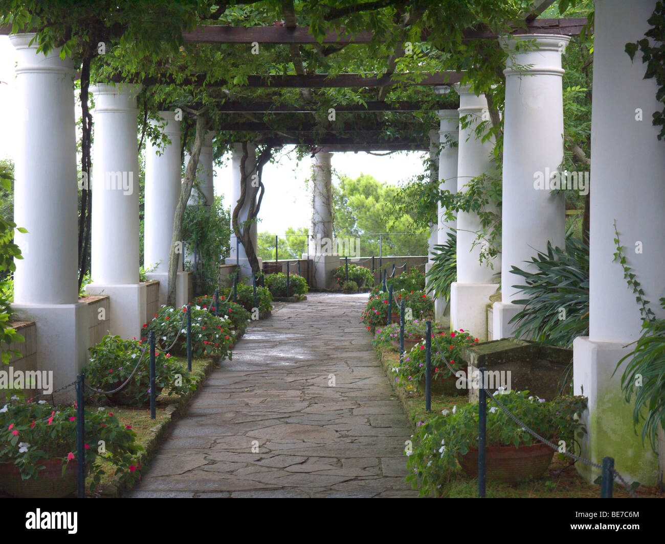 Die Villa San Michele wurde das Haus erbaut von Axel Munthe in Anacapri auf der Insel Capri in Italien Stockfoto Die Villa San Michele wurde das Haus erbaut von Axel Munthe in Anacapri auf der Insel Capri in Italien Stockfoto