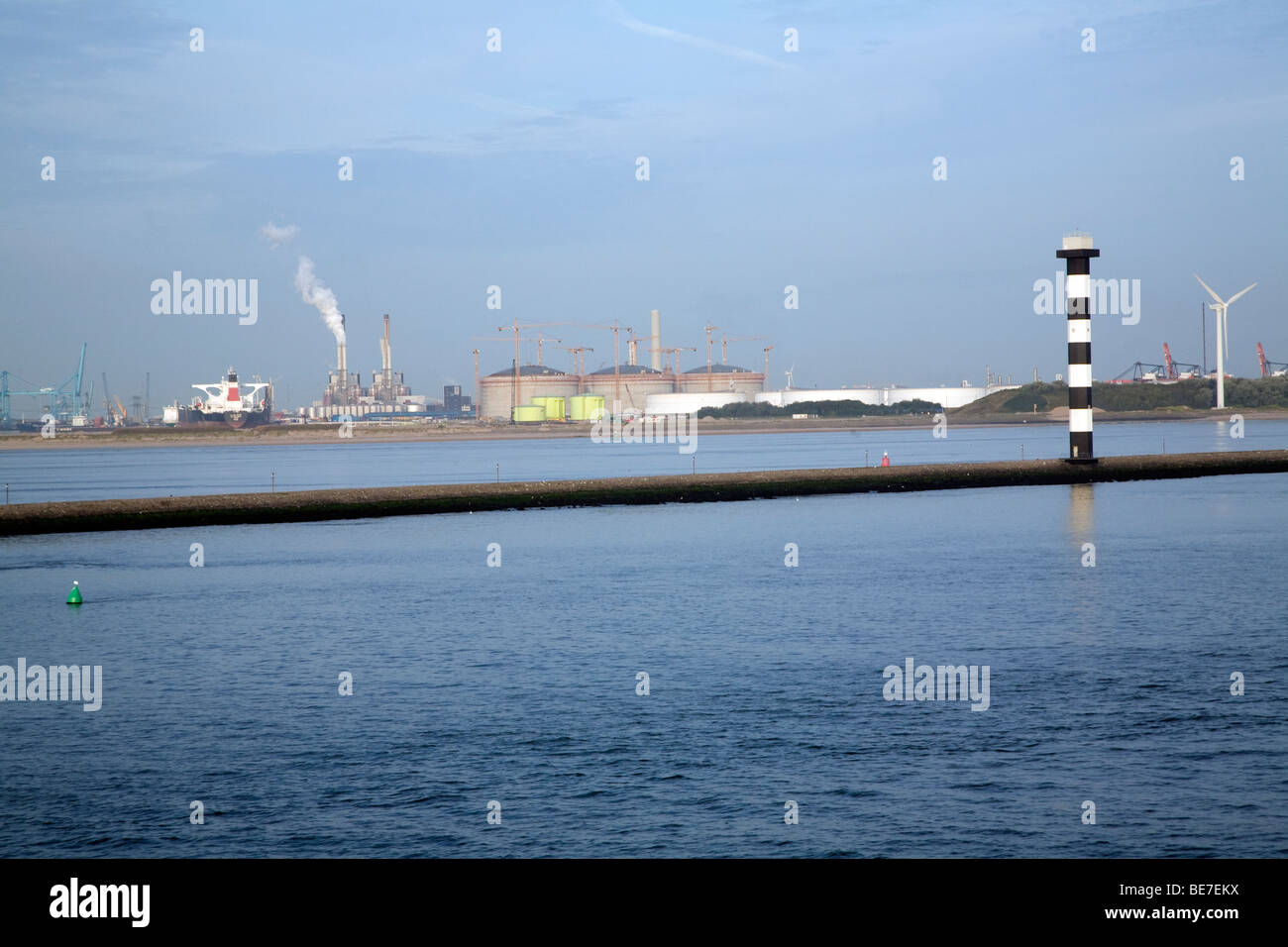 Schwerindustrie, Hafen von Rotterdam, Holland Stockfoto