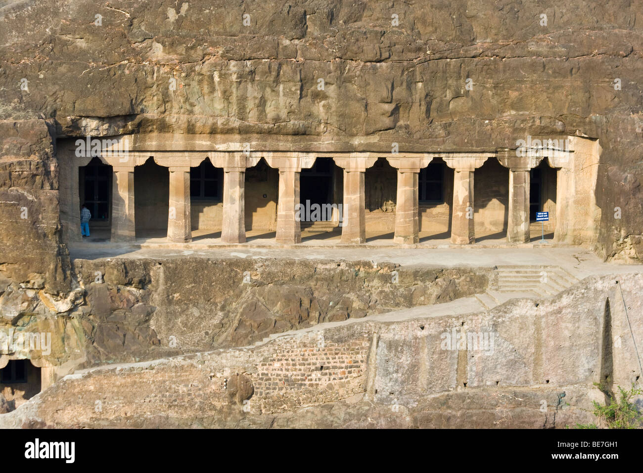Ajanta buddhistischen Höhlen in Indien Stockfoto