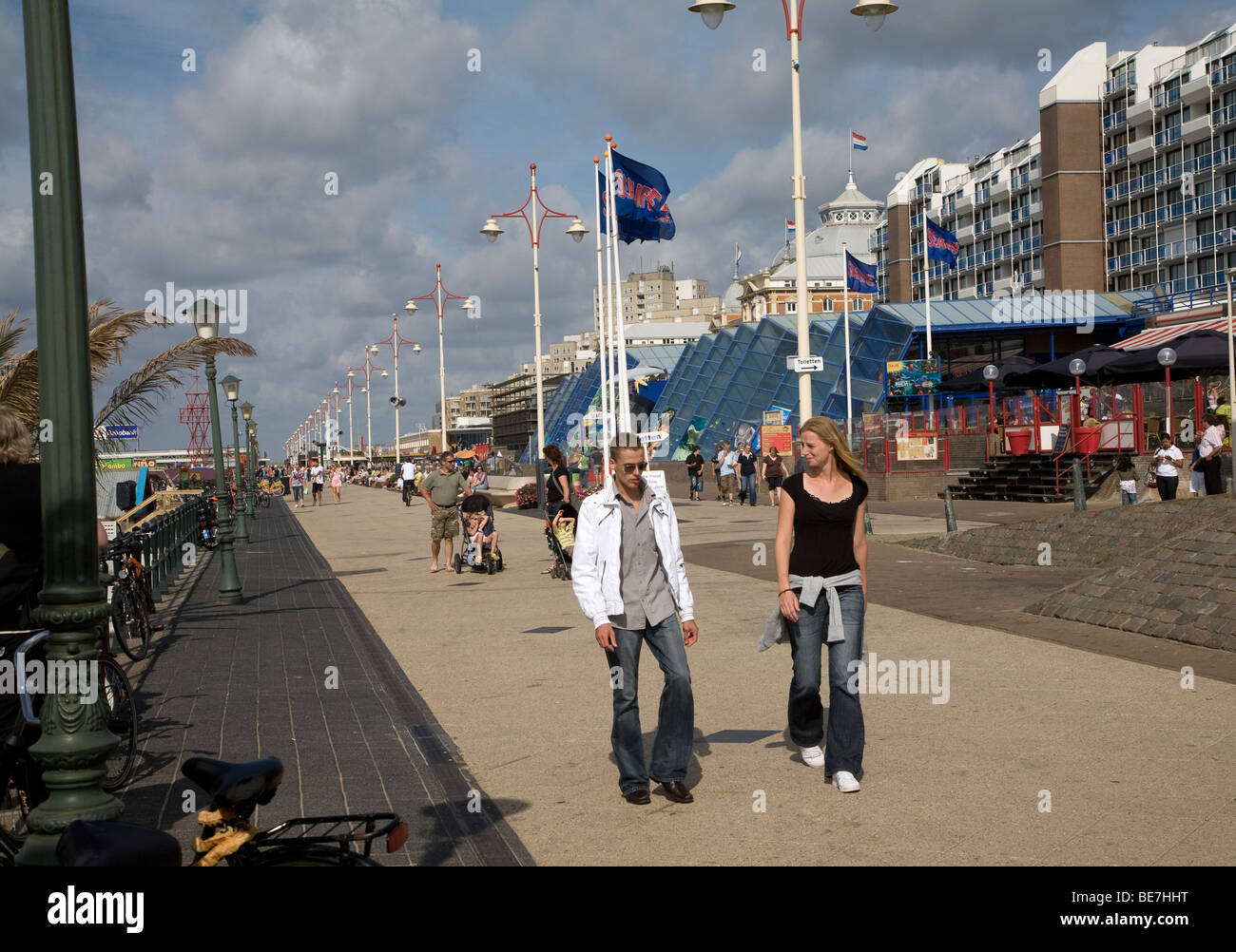 Strandpromenade von Scheveningen, Holland Stockfoto