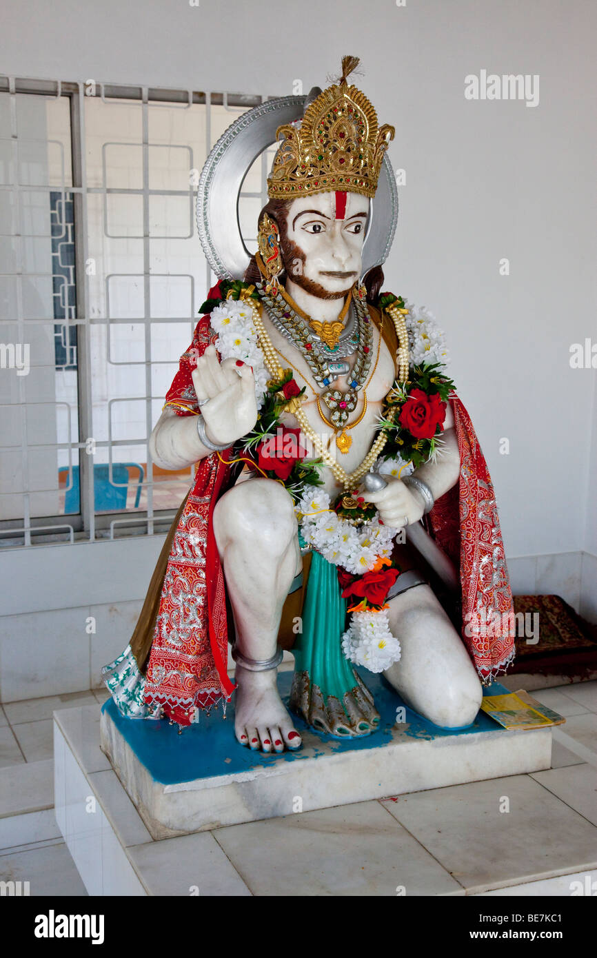 Hanuman Statue am Paschim Kaashi Hindu-Tempel in Port Of Spain, Trinidad Stockfoto