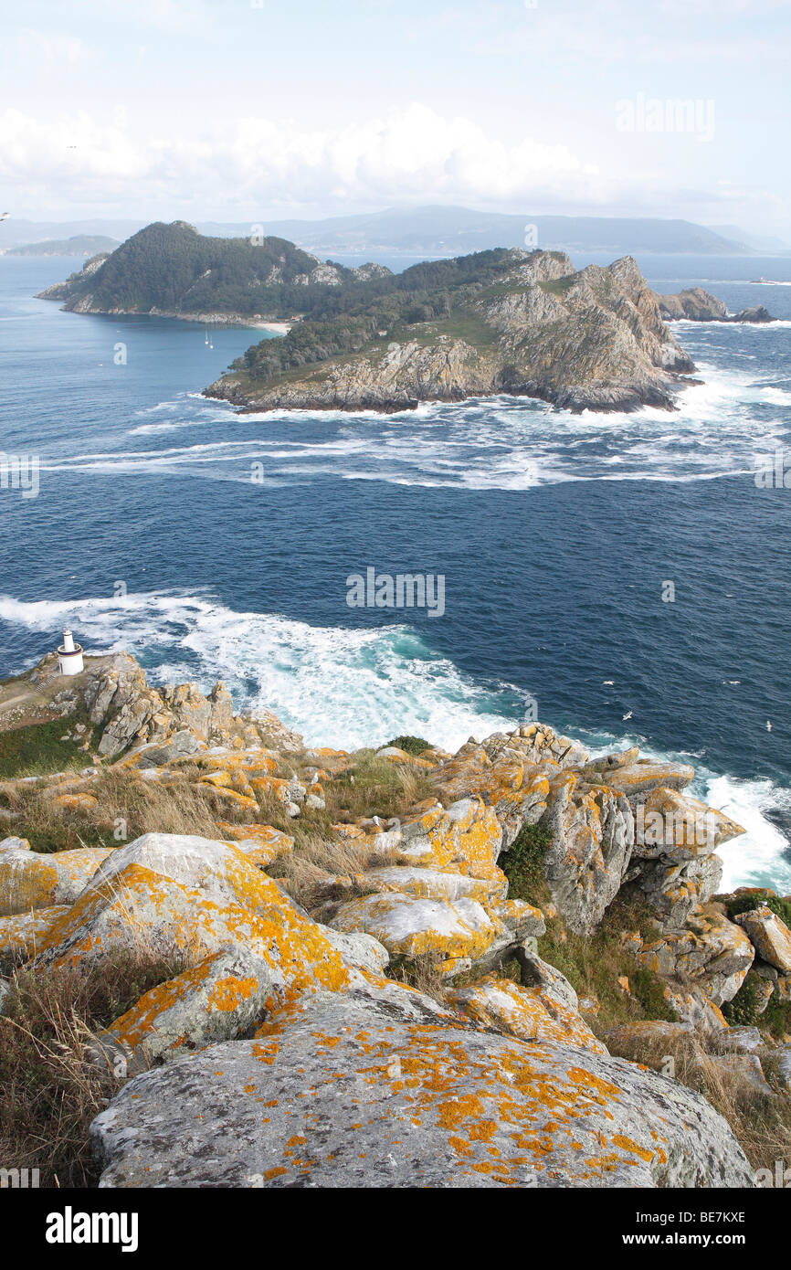 Cíes-Inseln. Islas Atlánticas Nationalpark. Pontevedra Provinz. Spanien. Stockfoto