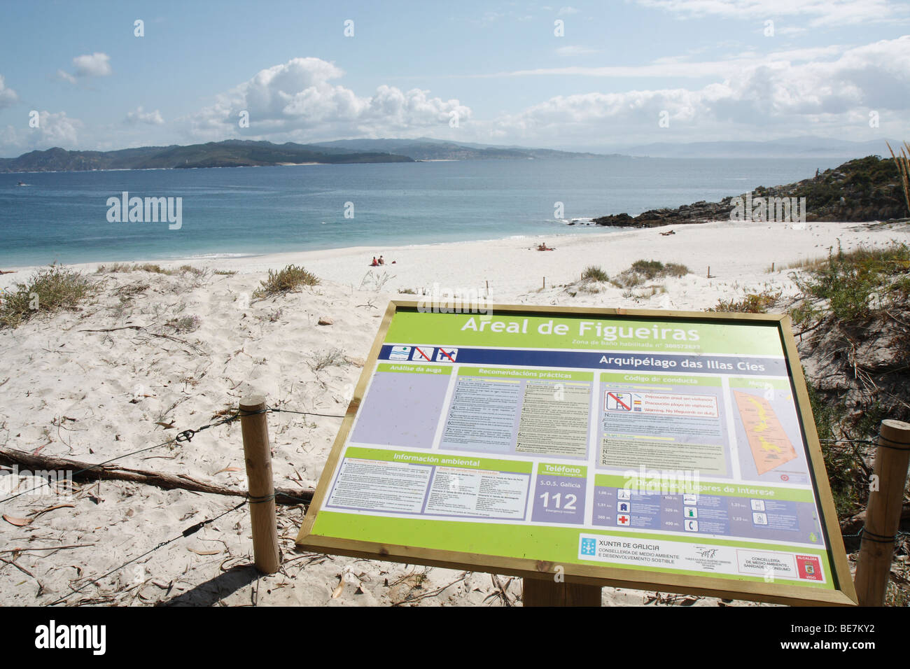 Cíes-Inseln. Islas Atlánticas Nationalpark. Pontevedra Provinz. Spanien. Stockfoto