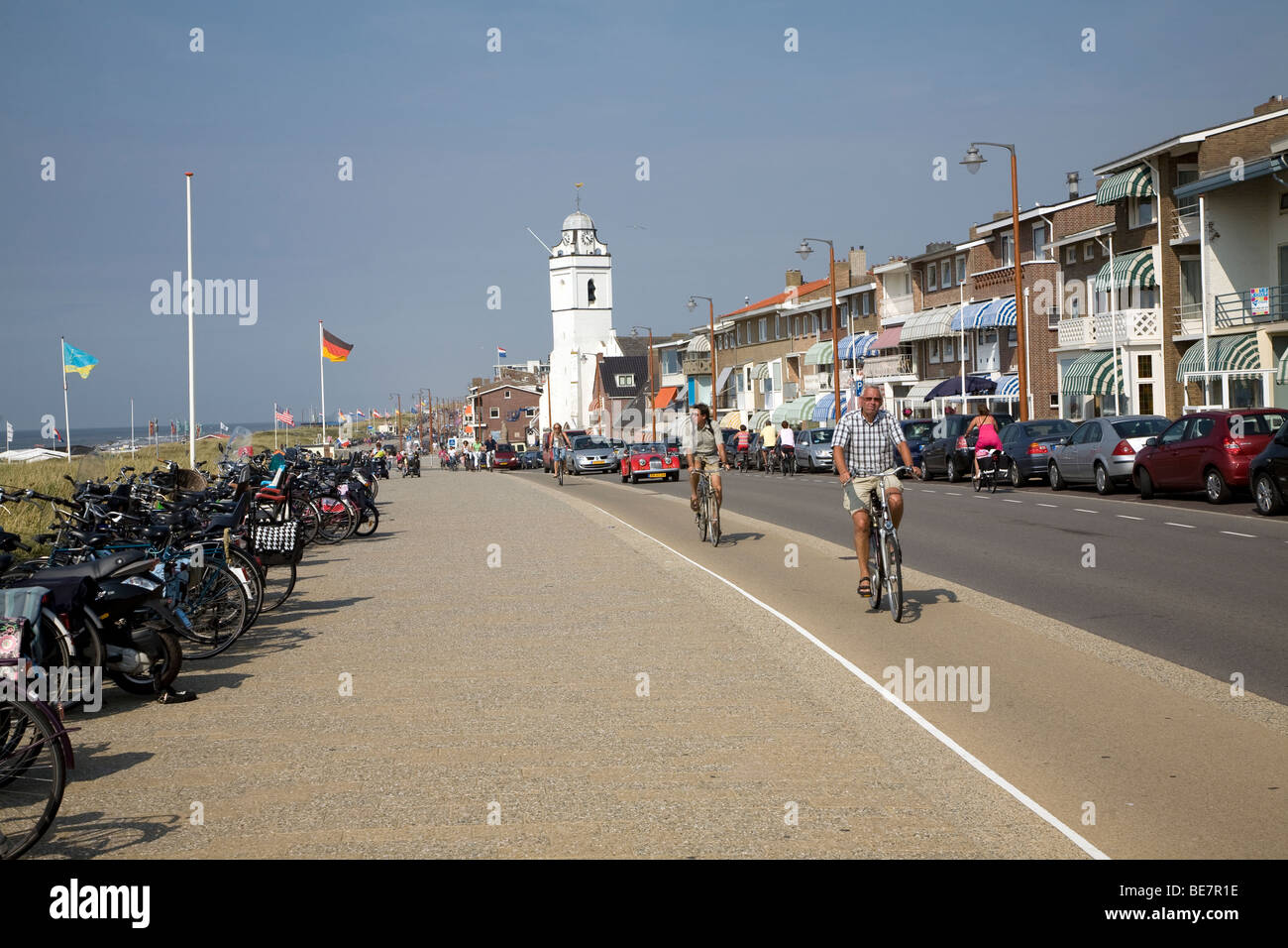 Meer Boulevard Katwijk, Niederlande Stockfoto