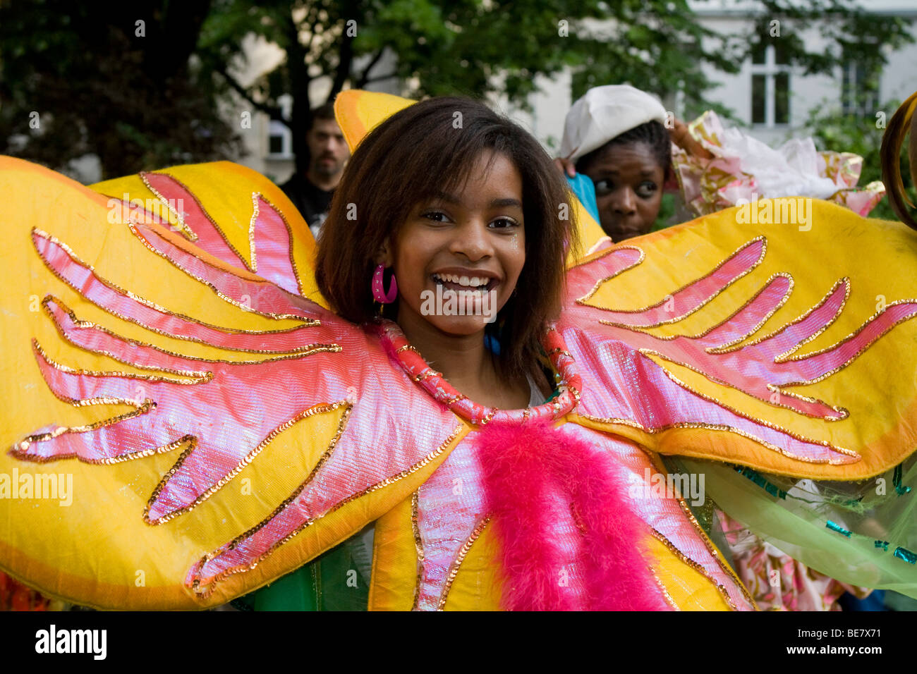 Junge Frau, Amasonia Group, Karneval der Kulturen 2009, Berlin, Deutschland, Europa Stockfoto