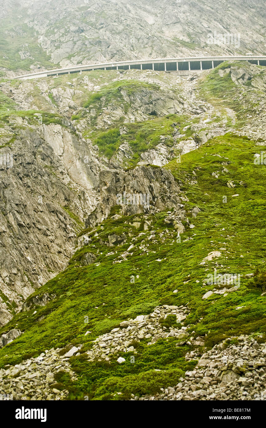Tunnel durch den Berg pass, St. Gotthard, Schweiz Stockfotografie - Alamy