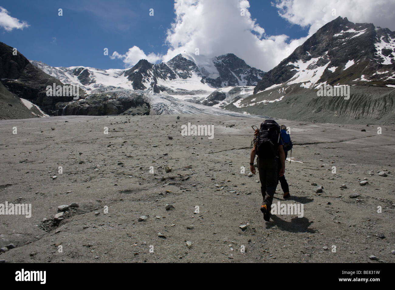 Gletscherwanderungen Schweiz Alpen-Eis Stockfoto