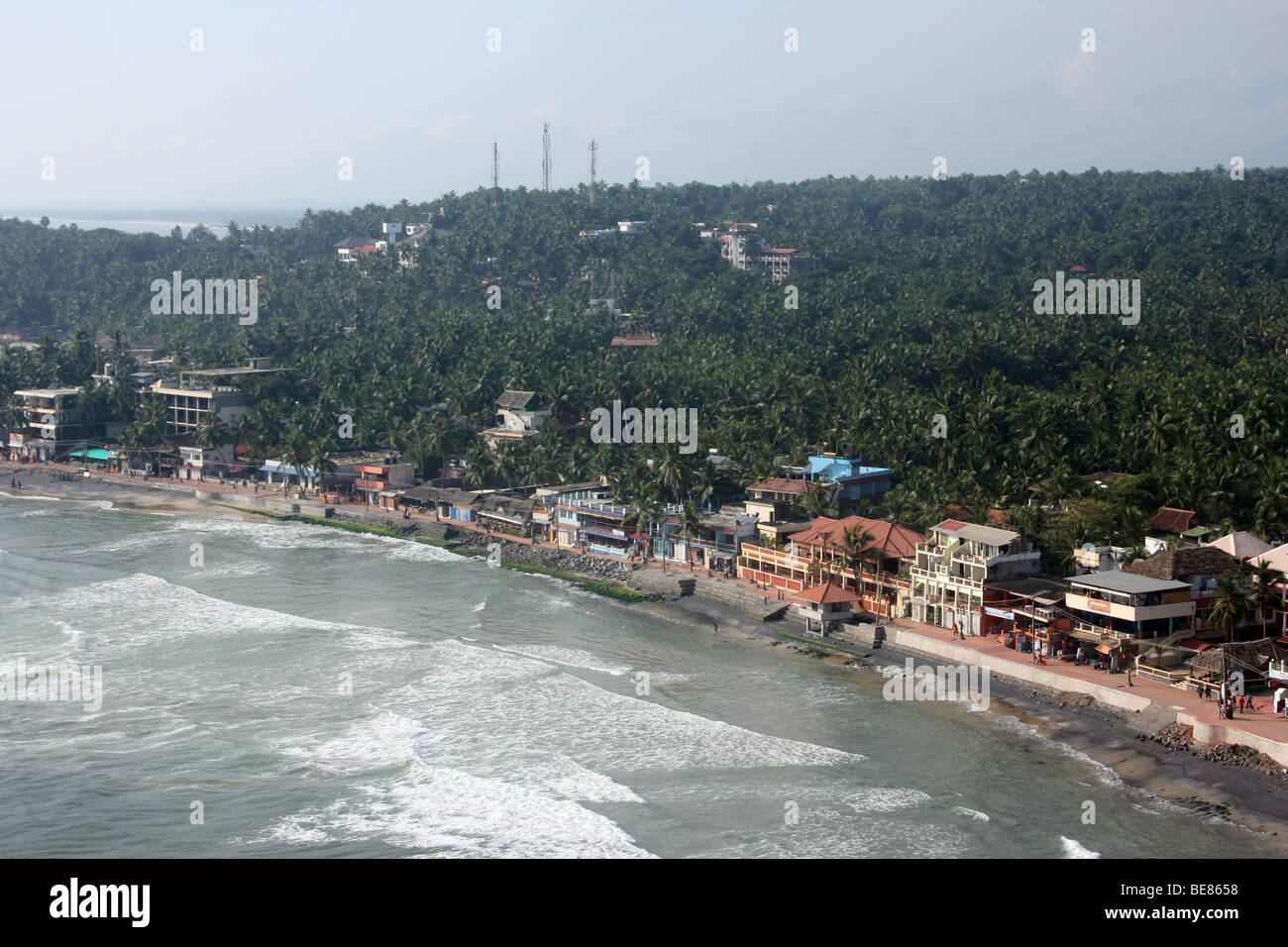 Luftaufnahme von Kovalam Beach Trivandrum Indien Stockfoto