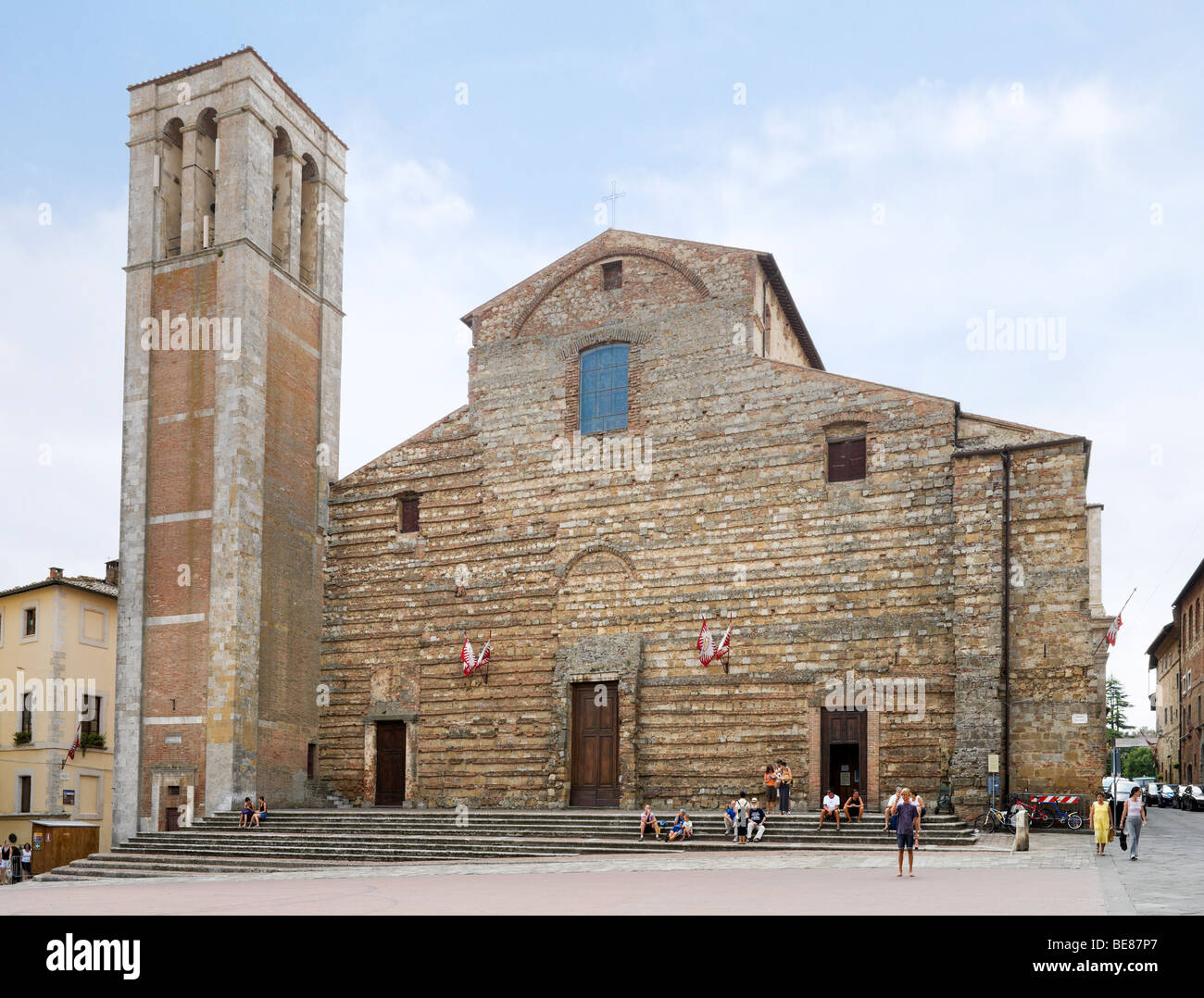 Der Dom in der Piazza Grande, Montepulciano, Toskana, Italien Stockfoto