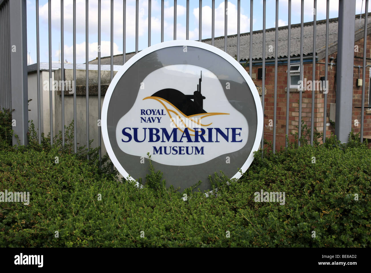 Das Tor-Logo bei der Royal Navy u-Boot Museum, Gosport Hampshire England Stockfoto