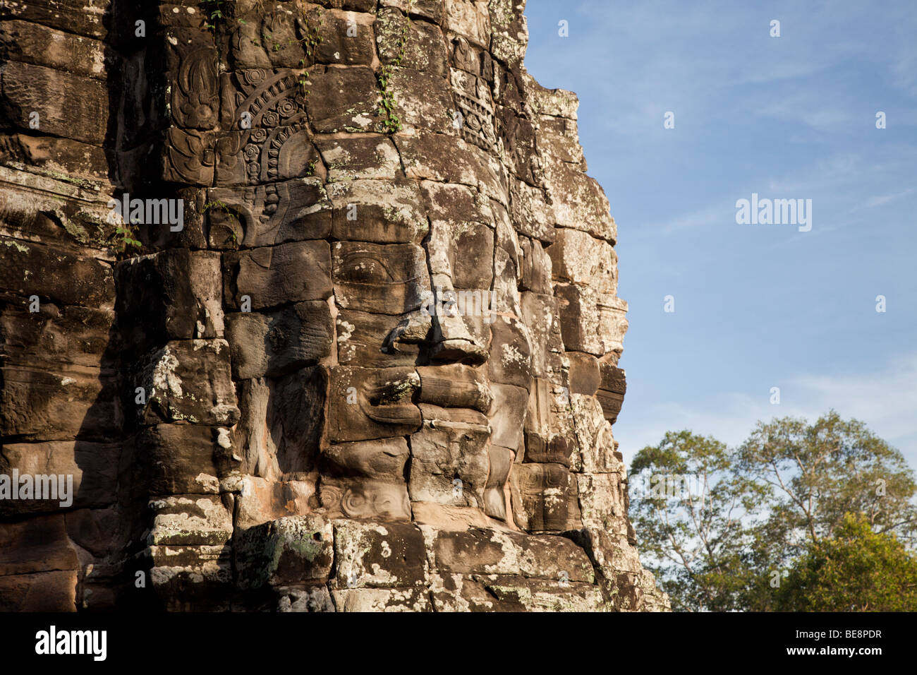 Gesicht des Bayon, Angkor Wat Komplex Stockfoto