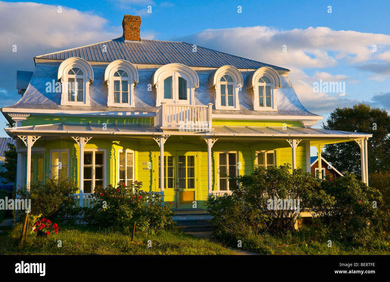 Typisches Haus in der Stadt von Les Eboulements Charlevoix Quebec Kanada Stockfoto