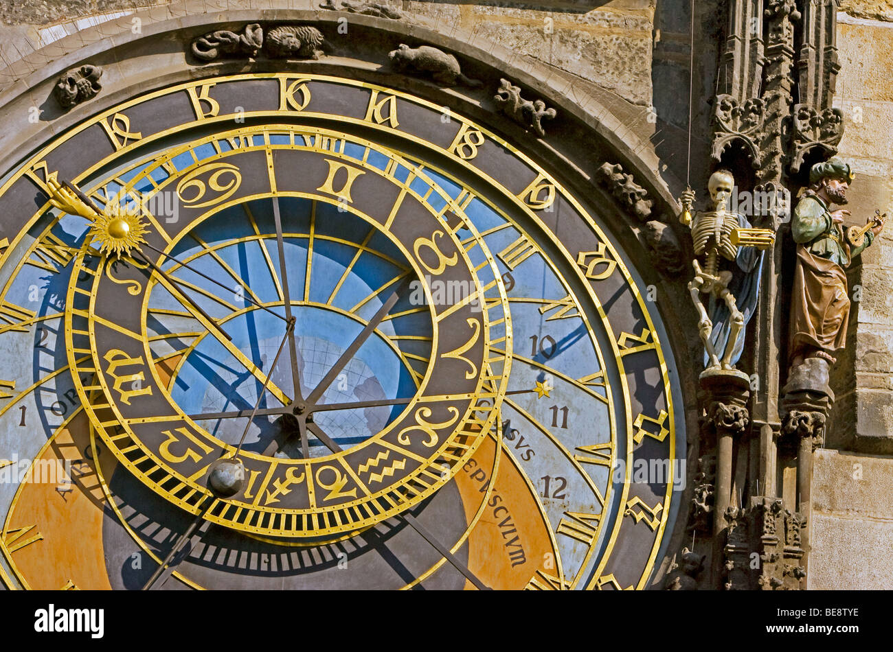Astronomische Uhr, Altstädter Ring. Altstädter Ring, Prag, Tschechische Republik. Stockfoto