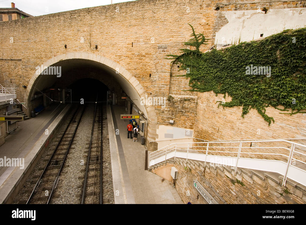 Standseilbahnen Lyon, Minimes - Th Tres Romains Station, Frankreich Stockfoto
