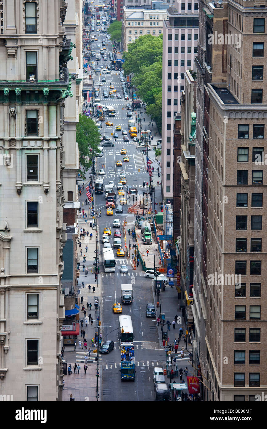 Straßenszene in Downtown Manhattan New York City Stockfoto