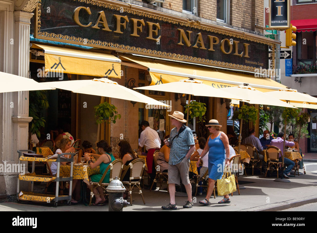 Caffe Napoli in Little Italy in New York City Stockfoto